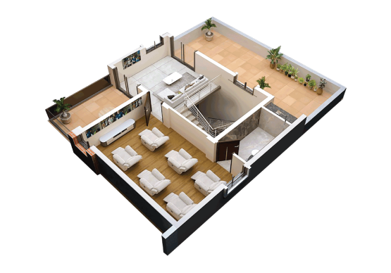 Second floor plan of a T5 villa at Nestcon Meluha, one of the luxury gated communities in Shamirpet